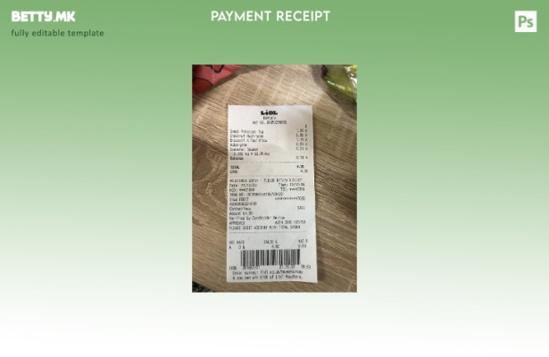 Модерен стил на Lidl шаблон за проверка на плаќање супермаркет